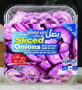 Awraad 450 g tray of sliced red onion